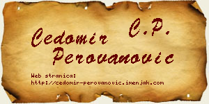 Čedomir Perovanović vizit kartica
